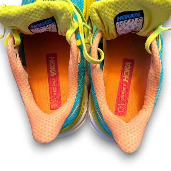 Hoka One One Clifton 9 Running Shoes Sneakers Ceramic Evening Primrose Size 6.5 - Picture 8 of 11